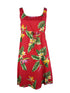 Bird of Paradise Display Women's Empire Tie Front Hawaiian Dress (Generous Fit)
